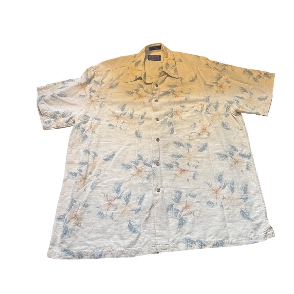 Pendleton Other - Pendleton Mens Silk Tropical Floral Short Sleeve Button down resort vacation L‎